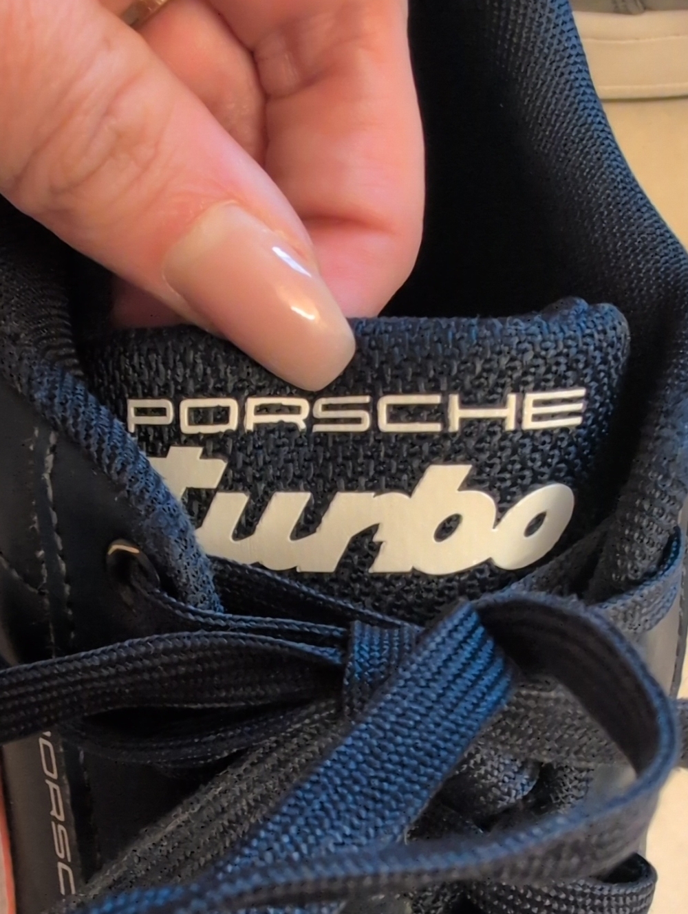 PUMA Men's PORSCHE PL Caven 2.0 Turbo Sneaker Navy White - Picture 6 of 9